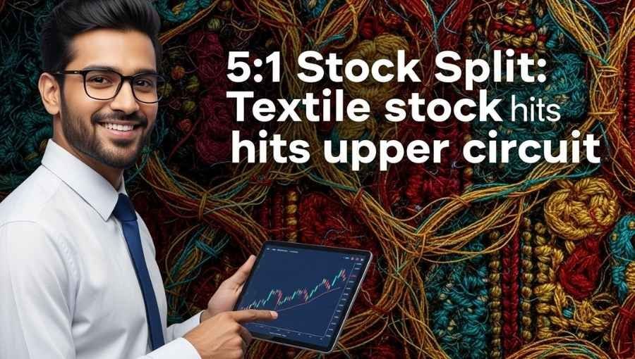 With 1 5 stock Split Textile Stock Hit Upper Circuit